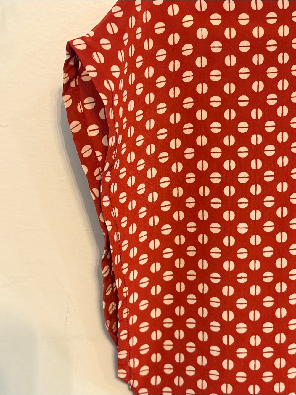 Vintage J. Rosevi 100% Silk Blouse Red Polka Dot European Chic Top - Picture 4 of 6